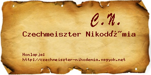 Czechmeiszter Nikodémia névjegykártya